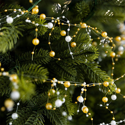 🎄 Elegant Pearl Bead Garland for Christmas Tree Decoration