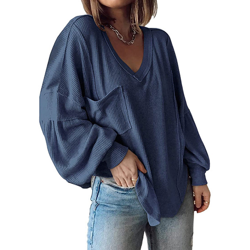 ✨ Women’s Casual V-Neck Knit Top – Soft, Flattering & Perfect for Any Occasion