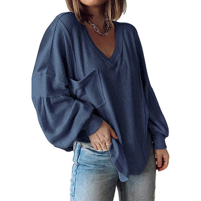 ✨ Women’s Casual V-Neck Knit Top – Soft, Flattering & Perfect for Any Occasion
