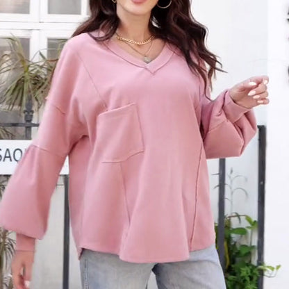 ✨ Women’s Casual V-Neck Knit Top – Soft, Flattering & Perfect for Any Occasion