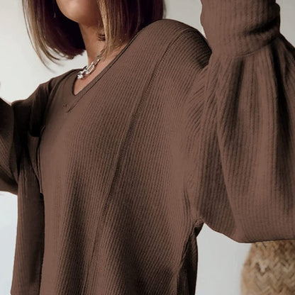 ✨ Women’s Casual V-Neck Knit Top – Soft, Flattering & Perfect for Any Occasion