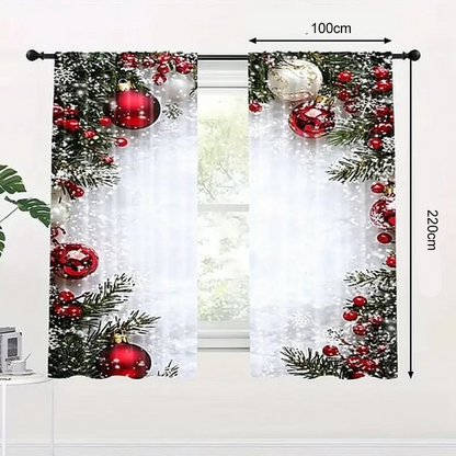🎄 Festive Glow Christmas Curtains Set – Instantly Transform Your Home into a Holiday Wonderland!