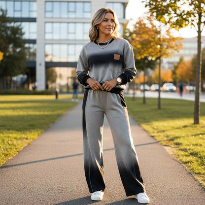 🔥 Trending Gradient Patchwork Loungewear Set – Soft, Stylish & Perfect for Every Occasion!