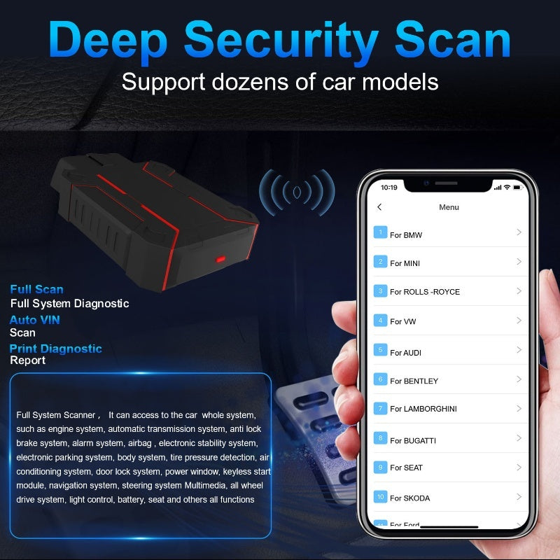 Bluetooth OBD2 Diagnostic Tool – Full System Check + No Subscription Fees 💰✅