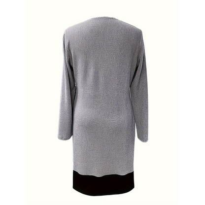 Effortless Elegance 👗 – The Faux Two-Piece A-Line Dress That Flatters Every Curve (Now 50% OFF!)