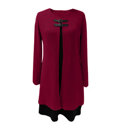 Effortless Elegance 👗 – The Faux Two-Piece A-Line Dress That Flatters Every Curve (Now 50% OFF!)