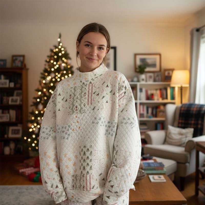 🎄 Christmas Quilted Patchwork Set – The Must-Have for Cozy Winter Nights ✨