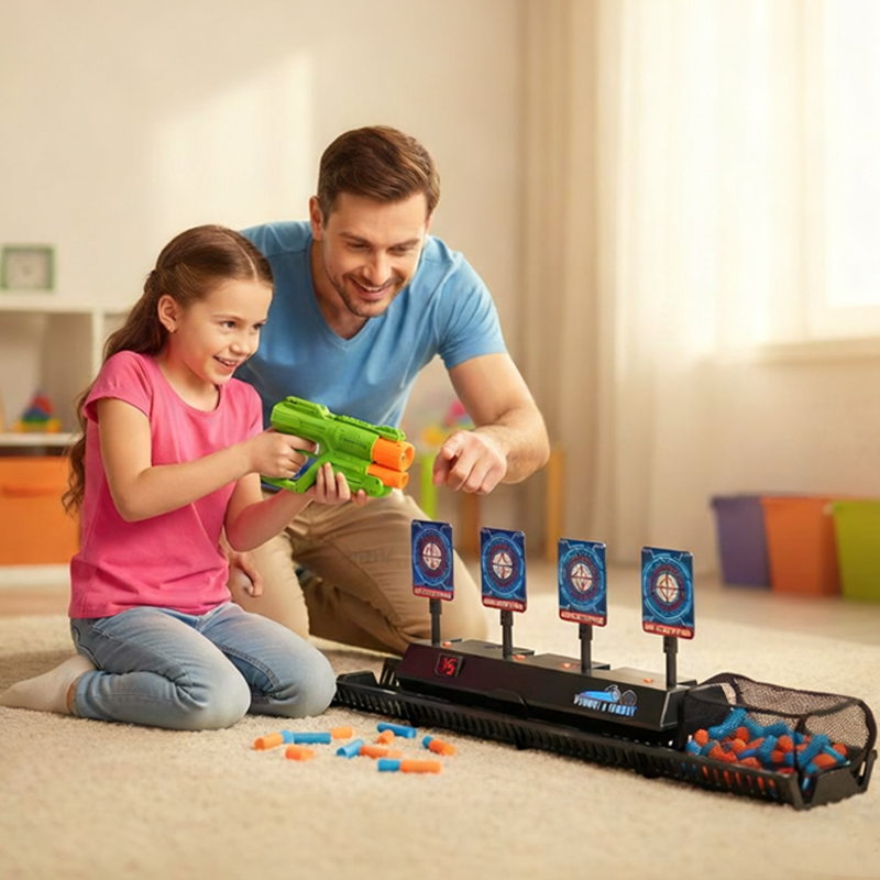 🎯 Auto-Reset Moving Target Game – Lights, Sounds & Action Fun!