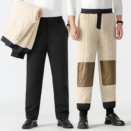 ✨ Men’s Cozy Fleece-Lined Thermal Pants with Graphene Knee Pads — Warm, Lightweight & Weather-Resistant