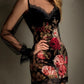 📢55 % OFF !!⏰🌹 Romantic Floral Lace Mesh Sleeve Bodycon Dress