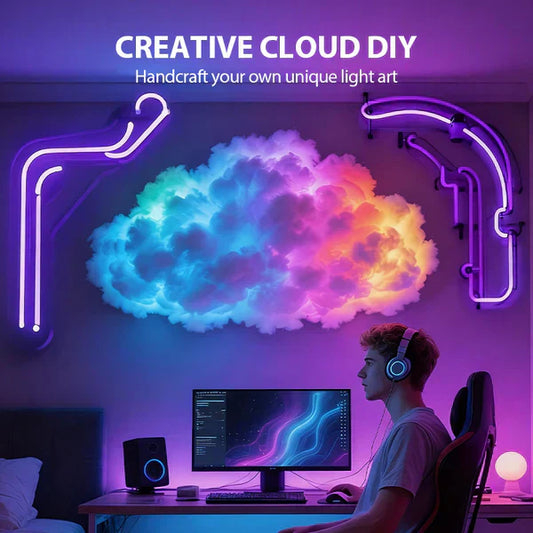 ⏳ Limited time 50% discount⏰ DIY USB-powered Thundercloud LED light decoration🌈☁️