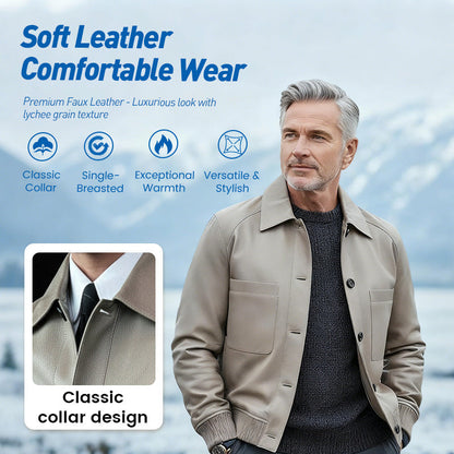 🔥New Arrivals Half Price Sale🔥 Men's Classic Faux Leather Jacket💝 Free Delivery