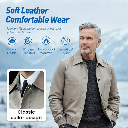 🔥New Arrivals Half Price Sale🔥 Men's Classic Faux Leather Jacket💝 Free Delivery