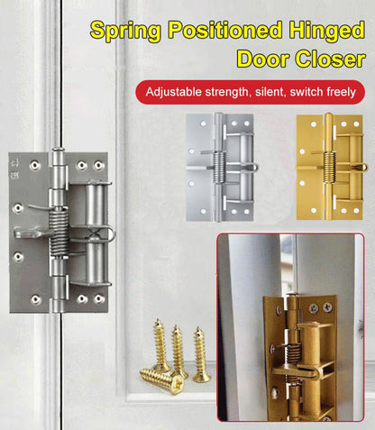 🔥 52% OFF NOW 🎉 4 Inch Automatic Spring Hinge – Self-Closing, Adjustable Tension & Easy Install for Doors 🔧🚪📦