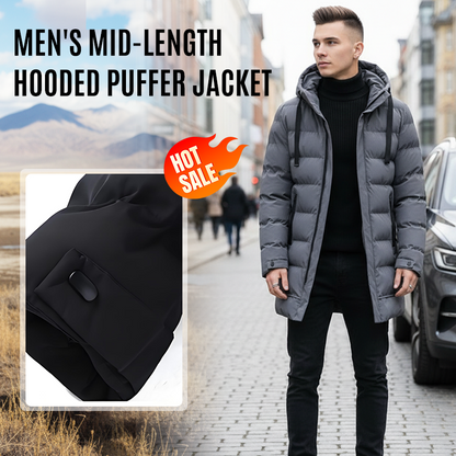 🔈🔈Winter Useful Products - 63% OFF❄️Men's Mid-length Down Jacket With Hood