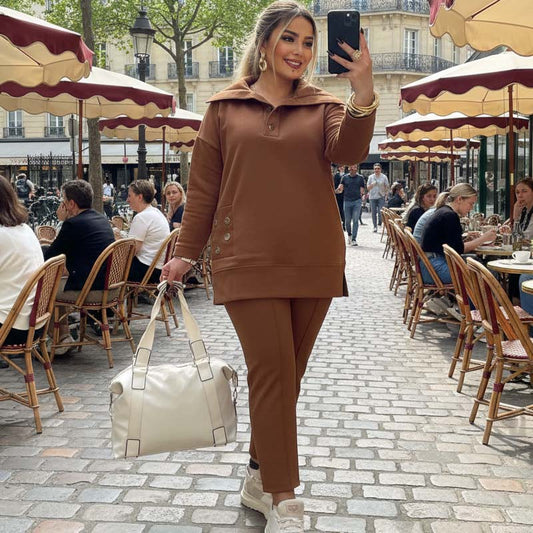 Women's elegant lapel loungewear set 🚛Free Shipping