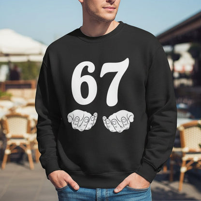 Funny 67 Meme Hand Gesture Sweatshirt💏 Buy Two To Make Matching Couple Outfits