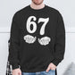 Funny 67 Meme Hand Gesture Sweatshirt💏 Buy Two To Make Matching Couple Outfits