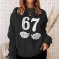 Funny 67 Meme Hand Gesture Sweatshirt💏 Buy Two To Make Matching Couple Outfits