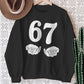 Funny 67 Meme Hand Gesture Sweatshirt💏 Buy Two To Make Matching Couple Outfits