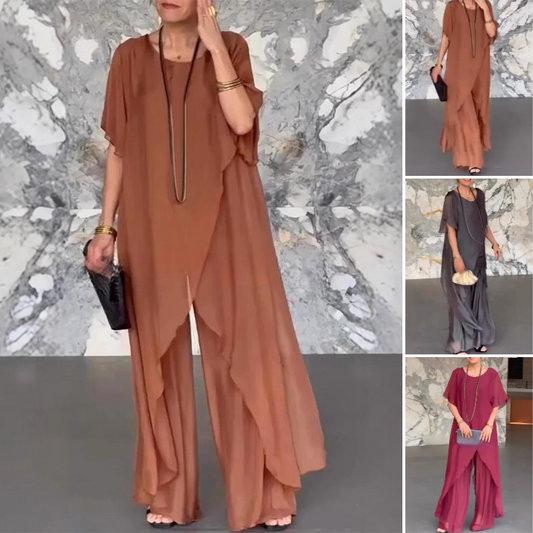 💃 Effortless Style, Zero Fuss – Women's Irregular Top & Loose Pants Set ✨
