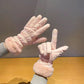 Warm Plush Cuff Gloves with Touchscreen Fingers