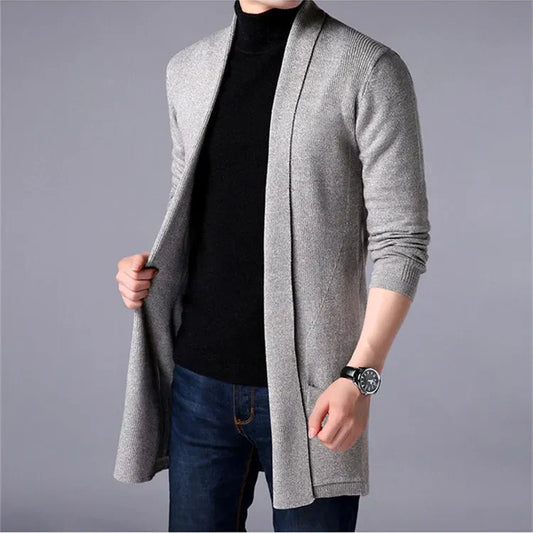 🔥💝Best Gift For Him✨Men's Knit Long Cardigan Jacket