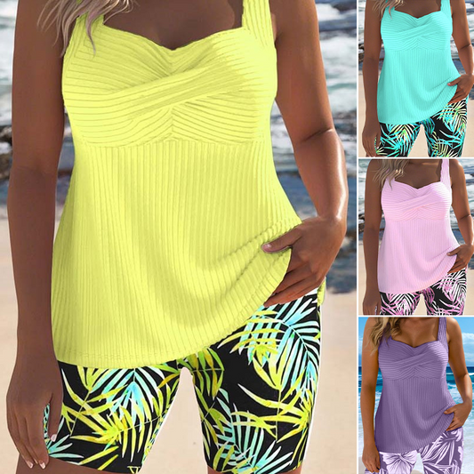 💥LAST DAY SALE 50% OFF🎁Women's Plus Size Tankini Swimsuits with Boyshorts