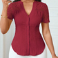 Women's V-Neck Lace Sleeve Button Down Summer Blouse🌸 Effortless Elegance, Everyday Style! 🌸