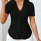 Women's V-Neck Lace Sleeve Button Down Summer Blouse🌸 Effortless Elegance, Everyday Style! 🌸