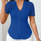 Women's V-Neck Lace Sleeve Button Down Summer Blouse🌸 Effortless Elegance, Everyday Style! 🌸