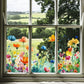 ✨LAST DAY SALE 50% OFF!💐Colorful Floral Bouquet Window Sticker🖼️