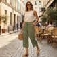 👖 60% OFF NOW! 🌿 Ribbed Wide-Leg Capri Pants – Elastic Waist, Comfortable Fit & Perfect for Daily Wear ✨