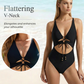 Lace-Up Front Monokini Beachwear with Cutouts 👙✨Show Off Your Charm