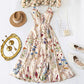 👗New Arrival 50% OFF!🥰Plus Size Floral Print Spaghetti Strap Midi Dress