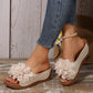 ✨Women's Floral Appliqué Wedge Sandals 👡 Step Into Summer With Style 🌸