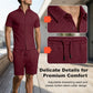🔥Men's Jacquard Short Sleeve Shirt & Shorts 2-Piece Set ✨ Step Into Summer In Style 🌴