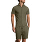 🔥Men's Jacquard Short Sleeve Shirt & Shorts 2-Piece Set ✨ Step Into Summer In Style 🌴