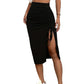 👗🔥Women's High Waisted Ruched Bodycon Skirt – Curve-Enhancing Chic Style ✨