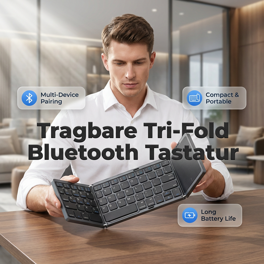 ✨Foldable Bluetooth Keyboard with Touchpad– Turn Any Space Into Your Mobile Office 💻
