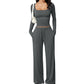 ⏰🎁Women's Square-Neck Top & Wide-Leg Pants Set