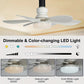 🏆LAST DAY SALE 56% OFF🔥SmartBreez 40W LED Ceiling Fan Light – 20.5 Ultra-Quiet with Remote 🎯 | E27 + FREE B22 Adapter 🔌 | For Bedroom 😴, Kitchen 👩‍🍳 & Garage 🛠️ – UK Ready!