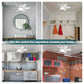 🏆LAST DAY SALE 56% OFF🔥SmartBreez 40W LED Ceiling Fan Light – 20.5 Ultra-Quiet with Remote 🎯 | E27 + FREE B22 Adapter 🔌 | For Bedroom 😴, Kitchen 👩‍🍳 & Garage 🛠️ – UK Ready!