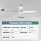 🏆LAST DAY SALE 56% OFF🔥SmartBreez 40W LED Ceiling Fan Light – 20.5 Ultra-Quiet with Remote 🎯 | E27 + FREE B22 Adapter 🔌 | For Bedroom 😴, Kitchen 👩‍🍳 & Garage 🛠️ – UK Ready!