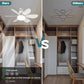 🏆LAST DAY SALE 56% OFF🔥SmartBreez 40W LED Ceiling Fan Light – 20.5 Ultra-Quiet with Remote 🎯 | E27 + FREE B22 Adapter 🔌 | For Bedroom 😴, Kitchen 👩‍🍳 & Garage 🛠️ – UK Ready!