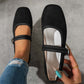 🌸 Suede-Finish Mary Jane Ballet Flats – Memory Foam Insole, Adjustable Strap & Effortlessly Elegant 🥿✨