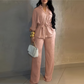 🔥 Hot sale 50% OFF🔥Women's Drawstring Shirt & Wide-Leg Pants Set