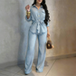 🔥 Hot sale 50% OFF🔥Women's Drawstring Shirt & Wide-Leg Pants Set