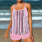🌴Women's Two-Piece Blouson Tankini with Shorts – Swim, Surf & Lounge In Style👙
