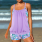 🌴Women's Two-Piece Blouson Tankini with Shorts – Swim, Surf & Lounge In Style👙